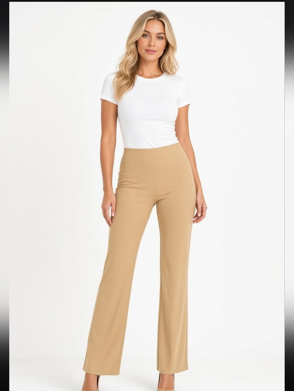 Gretchen Scott Designs Cotton / Spandex GripeLess Pants Camel (Size Small)